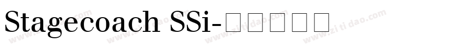 Stagecoach SSi字体转换